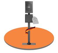 PureMounts® Support de Tablette avec boîtier en verrouillable pour iPad 5/6/7/8/9/ IPad Air 9.7"/ 10.5"/10.9"/ IPad Air 9.7"/10.5"/11" et Samsung Tab A 10.1 (2019)/ Onglet A7/S6 Lite 10.4", Noir