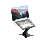 PureMounts Support d'ordinateur Portable Réglable en Hauteur, Pliable & Ergonomique pour Home Office, Support d'ordinateur Portable en, avec Ventilation & Patins antidérapants, Noir