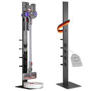 PureMounts Support pour aspirateur avec Plaque de Base inclinée pour Robots aspirateurs, 8 Supports pour Accessoires, Compatible avec Dyson V6, V7, V8, V10, V11, V12, V15, Gen5, Noir