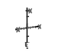 PureMounts Support Triple écran superposé 17-32 Pouces, VESA 75/100