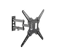 PureMounts Support TV Mural, Support Universel inclinable et pivotant avec Bras articulé, Max. VESA 400x400 mm, pour écran Plat et incurvé de 23-55 Pouces jusqu'à 30kg, Noir