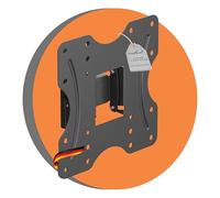 PureMounts Support TV Mural, Support Universel inclinable et pivotant pour téléviseurs Plats et incurvés de 23 à 42 Pouces, jusqu'à 30 kg, VESA 200x200 mm Maximum, Noir