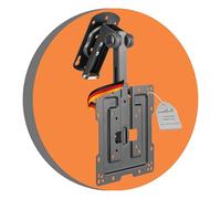 PureMounts Support TV pour Plafond, adapté aux téléviseurs 19-43 Pouces, Pliable, réglable en Hauteur, pivotant, inclinable, jusqu'à VESA 200x200, Noir