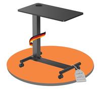PureMounts® Table d'appoint Mobile réglable en Hauteur, réglable en Hauteur de 71,2 cm à 106,2 cm, capacité de Charge jusqu'à 7 kg, Roues verrouillables, Porte-gobelet intégré, Noir