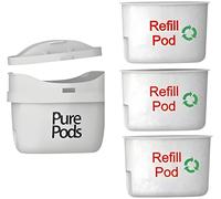 PUREPODS® Cartouches filtrantes compatibles avec le plupart les carafes Maxtra, Maxtra+ & Perfect Fit (Kit de démarrage avec 6 dosettes et 1 tasse à cartouche)