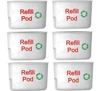 PurePods Lot de 6 recharges pour cartouche de filtre à eau réutilisable compatible avec carafes filtrantes rechargeables