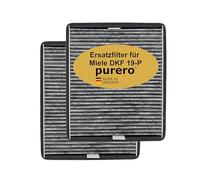 purero Filtre de rechange DKF 19-P compatible avec les hottes Miele DA 23x0 / 266x / 269x / 35xx / 36xx / 4002516429333/11762560 / 28996424EU1 - Filtre anti-odeurs - Fabriqué en Allemagne
