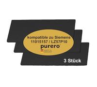 purero Lot de 3 filtres à charbon actif compatibles pour Siemens 11015157 / LZ57P10 - Filtre anti-odeurs régénérable, longue durée de vie, 443 × 363 × 10 mm, régénérable