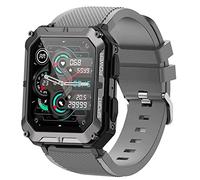 Pureroyi Bracelet de rechange classique en silicone pour montre intelligente Lamshaw 4,7 cm C20 Pro, Militaire/Meoonley C20 Pro, Kospet Panzer M2 4,7 cm, gris, Classique, militaire