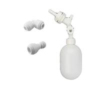 PureSec Robinet flotteur en plastique usé de 3/8 et 1/4 po pour réservoir d'eau à remplissage automatique, seau, piscine de bétail, bac à bétail, aquariums, aquaculture, réservoir d'eau
