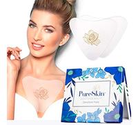 PureSkin Lot de 4 coussinets anti-rides pour la poitrine - 100 % silicone de qualité médicale réutilisables - Poitrine