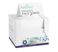 PureSoftness Lot de 2 serviettes jetables 100 % coton, 160 pièces, extra large 30,5 x 25,4 cm, nettoyant pour le visage doux et sec, démaquillant, serviette biodégradable pour peaux sensibles