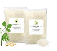 PURESPA, Cire de soja en granulés 2kg - 100% naturelle et végétale - Sans OGM, sans paraffine - Pour fabrication de bougies maison, fondants parfumés, chandelles DIY