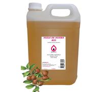 Purespa | HUILE DE JOJOBA BIO | 5 Litres | 100% Pure | Naturelle | Pressée à froid | Extra Vierge | Certifié Cosmos d’Ecocert | Visage | Corps | Cheveux | Barbe | Ongles | Jojoba Oil