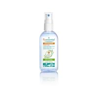 Puressentiel - Assainissant - Lotion Spray Antibactérien aux 3 Huiles Essentielles - Mains et Surfaces - Elimine 99,9% des bactéries et des virus - Odeur Citronnée - Fabrication Française - 80 ml