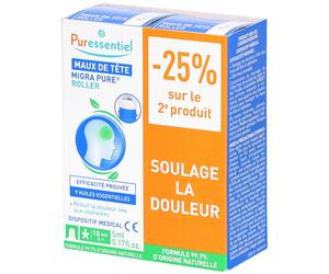 PURESSENTIEL Duo Roller Maux de Tête Rouleau 10 ml
