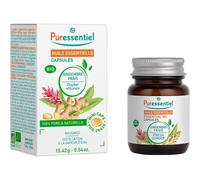 Puressentiel - Capsules d’huile essentielle de Gingembre Frais - BIO HEBBD - 100 pourcent pure et naturelle - Goût Neutre - 60 mini-capsules