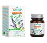 Puressentiel - Capsules d’huile essentielle de Lavande Vraie - BIO HEBBD - 100 pourcent pure et naturelle - Goût Neutre - 60 mini-capsules