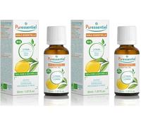 Puressentiel - Huile Essentielle Citron BIO - Contribue au soutien immunitaire - 100% pure et naturelle - HEBDD - Citrus limon - 30 ml (Lot de 2)