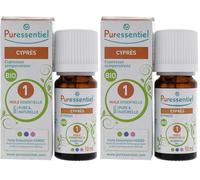 Puressentiel - Huile Essentielle Cyprès BIO - Contribue au soutien immunitaire - 100% pure et naturelle - HEBDD - Cupressus sempervirens - 10 ml (Lot de 2)
