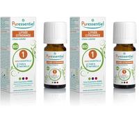 Puressentiel - Huile Essentielle Litsée citronnée BIO - Contribue à la relaxation - 100% pure et naturelle - HEBDD - Litsea cubeba - 10 ml (Lot de 2)