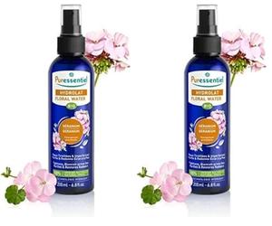 Puressentiel - Hydrolat de Géranium Bio - 100 pourcent d'Origine Naturelle - Idéal pour peaux grasses - 200 ml (Lot de 2)