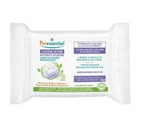 Puressentiel - Hygiène intime - Lingettes intimes - Nettoyantes et rafraîchissantes - Muqueuses et peaux sensibles - Hydratation longue durée 24H - Usage quotidien - x25