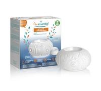 Puressentiel - Nouveau Diffuseur huiles essentielles Chaleur Douce Calvi - Régulation Thermique - Diffuseur Céramique - Lumière d'ambiance - Silencieux - Arrêt Automatique