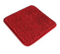 PureSwan Petit tapis de salle de bain 30,5 x 30,5 cm, lavable et absorbant, antidérapant, en chenille épaisse et douce, pour salle de bain, douche, casier (rouge)