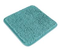 PureSwan Petit tapis de salle de bain 30,5 x 30,5 cm, lavable et absorbant, antidérapant, en chenille épaisse et douce, pour salle de bain, douche, lavabo (bleu sarcelle)