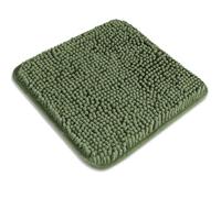 PureSwan Petit tapis de salle de bain 30,5 x 30,5 cm, lavable et absorbant, antidérapant, en chenille épaisse et douce, pour salle de bain, douche, lavabo (vert olive)