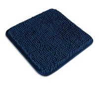PureSwan Petit tapis de salle de bain 30,5 x 30,5 cm, lavable et absorbant, antidérapant, en chenille épaisse et douce, pour salle de bain, douche, lavabo (bleu marine)