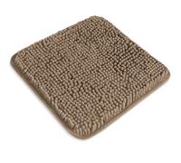 PureSwan Petit tapis de salle de bain 30,5 x 30,5 cm, lavable et absorbant, antidérapant, en chenille épaisse et douce, pour salle de bain, douche, lavabo (taupe)
