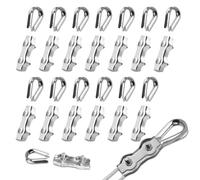 PuretéavHom 28 Pièces M3 Serre Cable Acier Inox Set avec 14 Pièces Pinces Duplex Clips & 14 Pièces Cosses de Câble Métallique pour Fixation Corde a Linge Filin Tondeuse Cable Acier 3mm