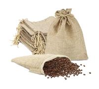 PuretéavHom 30 Pièces Pochon Tissu 13x18cm Sac en Toile de Jute Réutilisable Pochon Dragees avec Cordon Idéal pour Rangement Bijoux Sachet Mariage DIY Décoration Fête Communion Cosmétiques