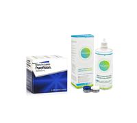 PureVision (6 lentilles) + Solunate Ⓢ Multi-Purpose 400 ml avec étui