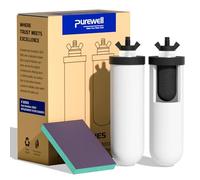Purewell Éléments de purification en céramique PF-4, filtres de rechange pour filtres ProOne® et Berkey®, système de filtre à eau par gravité ProOne® ou Berkey® Big+ et système Purewell (lot de 2