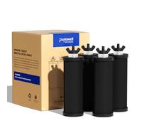 Purewell PF-3 Éléments de purification composites noirs en 3 étapes, filtres de rechange pour filtres ProOne® et Berkey®, système de filtre à eau ProOne® ou Berkey® Big+ et système Purewell (lot de 4,