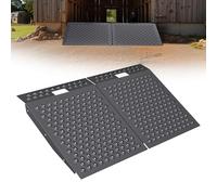 PURFINO Rampe de Remise 74 cm x 61 cm pour Tondeuse Autoportée et Matériel de Jardin - Capacité 680 kg Plaque Perforée Antidérapante pour ATV, Motos, Garages et Granges (2 pièce)