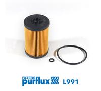 Purflux Filtre à huile L991 – Cartouche filtrante pour Audi, MAN, SEAT, Skoda, VW