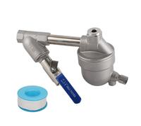 Purgeur automatique de compresseur d'air, vanne de purge pneumatique en acier inoxydable, sans consommation, grand diamètre de purge pour réservoirs de gaz et équipements à air (YA S6 avec filtre)