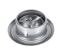 Purgeur d'air réglable, ventilation murale réglable au plafond en métal argenté, évents d'extraction de la ventilation en acier inoxydable(125mm)