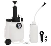 vidaXL Purgeur de frein blanc et noir 3 L, purgeur de liquide de frein, kit de purge d'embrayage, outil de purge d'embrayage, purgeur d'embrayage Noir G