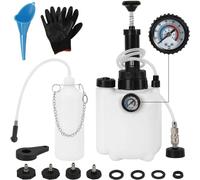 Purgeur de Freins 3L avec Bouteille d'Aspiration 1L - 4 Adaptateurs Inclus, Adapté aux Voitures Européennes (E20), Pro 3L and 1L