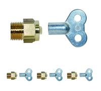 Purgeur de radiateur à carré 4 nickelé 05 x 10 avec outté (Lot de 4)