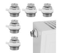 Purgeur de radiateur automatique, bouchon de purge pour radiateur, valve de radiateur auto-ventilée avec clapet anti-retour 2 ports filetage 1/2" pour systèmes de chauffage