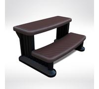Puri Tech Escalier Universel pour Piscine, Accessoires de Spa, Marches antidérapantes et durables - Brun Foncé