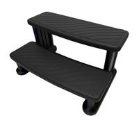 Puri Tech Escalier Universel pour Piscine, Échelles à l'étranger, Accessoires de Spa, Marches antidérapantes et durables - Noir