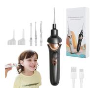 Puriear - Puriear Vacuum Ear Wax Remover Suction, Advanced Ear Wax Cleaner, Soft Earwax Suction Remover Stubborn Earwax Gone in 40 Seconds for Kids & Adults (Black)