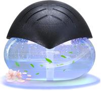 Purificateur à base d'eau, filtre à eau, purificateur d'air pour la maison et le bureau - Diffuseur d'arômes d'huiles essentielles avec veilleuse à 7 couleurs LED noir
